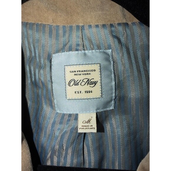 Old Navy Tan Velvet Blazer Jacket Lace Cuff Vintage Victorian Style Women's Sz M - Picture 3 of 12